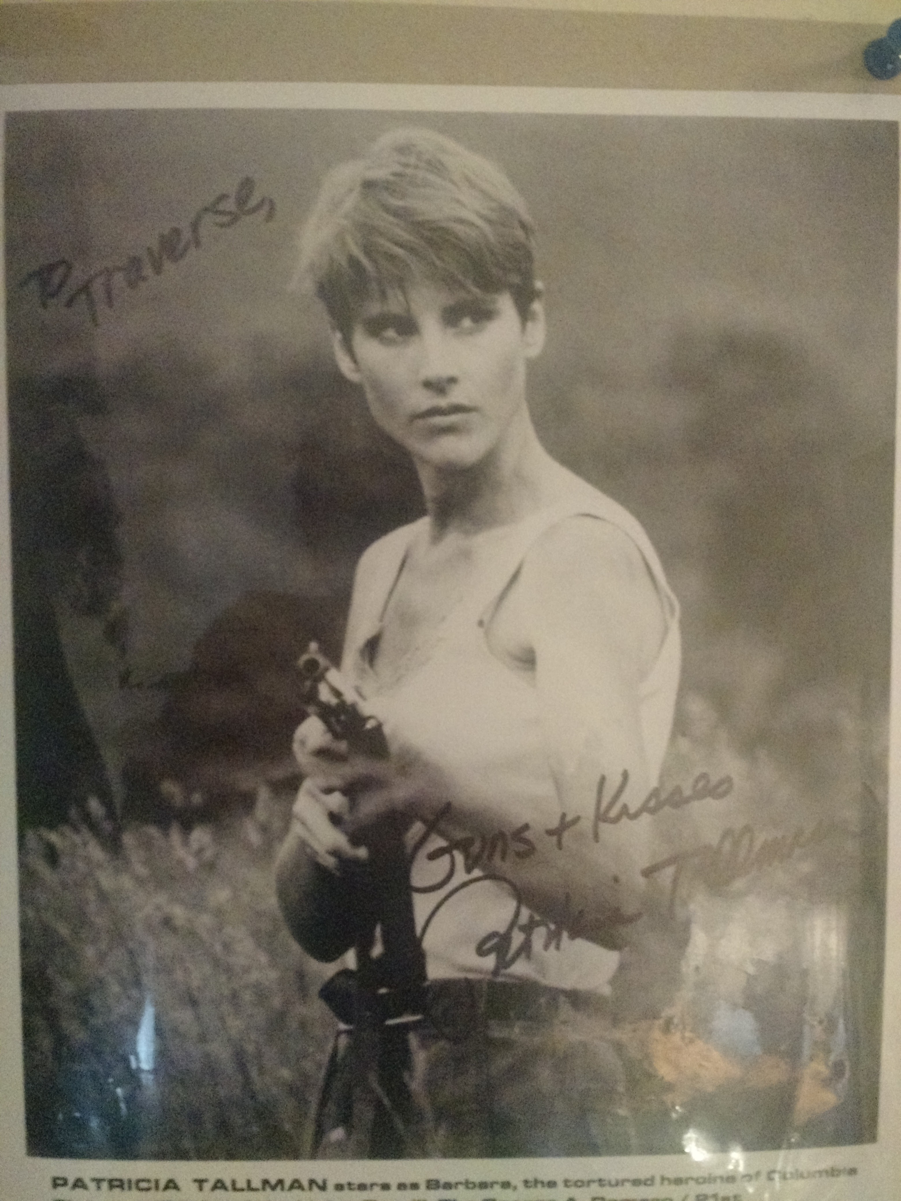 A poster of Patricia Tallman as Barbara in the remake of Night of the Living Dead